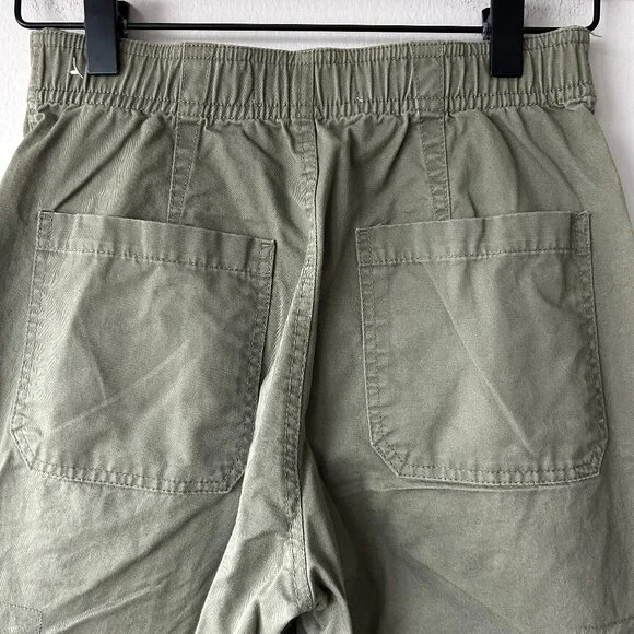 Abercrombie & Fitch Cargo Pants Women's Size 24 Olive Green Wide Leg Utility Y2K - Picture 10 of 13